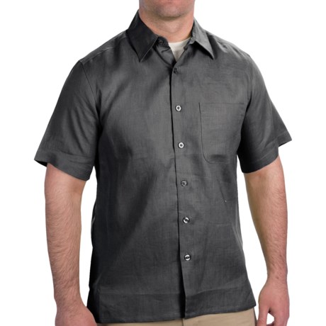 Equilibrio EQ by  Linen Shirt - Short Sleeve (For Men)