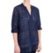 August Silk Options Paneled Eyelet Shirt - Long Sleeve (For Women)