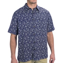 Toscano Silk Blend Floral Print Shirt - Short Sleeve (For Men)