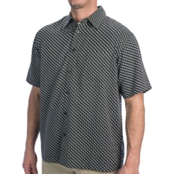 Toscano Leaf Print Shirt - Silk Blend, Short Sleeve (For Men)