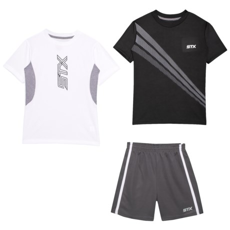 STX T-Shirts and Shorts Set - 3-Piece, Short Sleeve (For Little Boys)