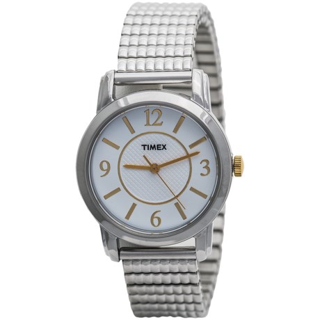 Timex Elevated Classic Silver-Tone Watch - Stainless Steel Expansion Band (For Women)