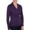 Lilla P Pima Jersey Shawl Neck Shirt - Long Sleeve (For Women)