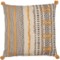 Spencer Mustard-Grey Everret Textured Throw Pillow - 20x20”, Feathers