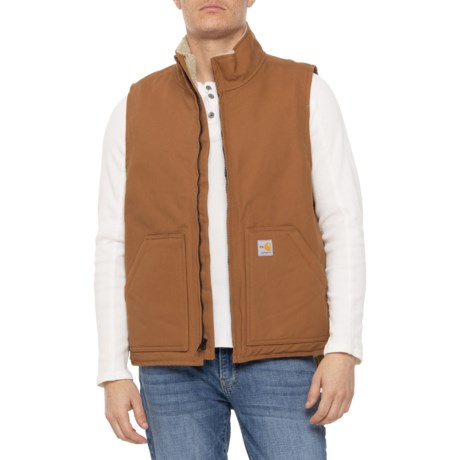 Carhartt 104981 Big and Tall Flame-Resistant Duck Vest - Wool Sherpa Lined, Factory Seconds