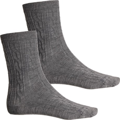SmartWool Everyday Zero Cushion Cable Socks - 2-Pack, Merino Wool, Crew (For Women)