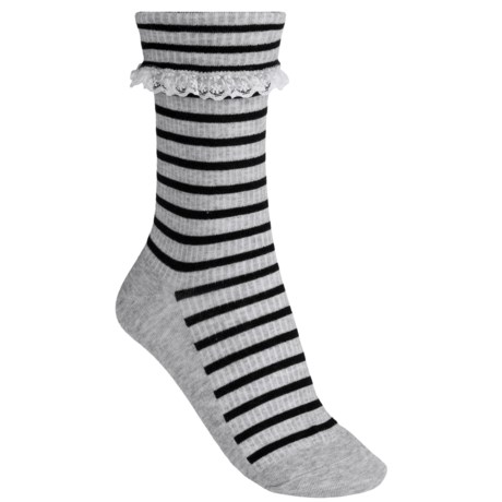 Nouvella Cotton Stripe Socks - Crew (For Women)