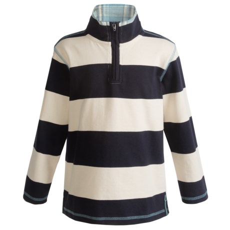 Hatley Zip Mock Neck Shirt - Cotton, Long Sleeve (For Boys)