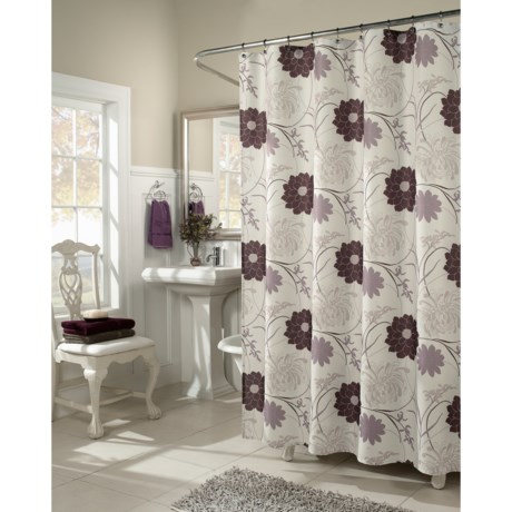 M. Style Floral Harmony Fabric Shower Curtain