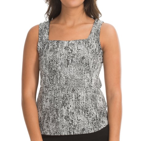 Paperwhite Printed Tank Top (For Women)