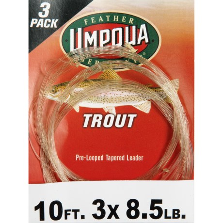 Umpqua Feather Merchants Trout Leader - Tapered, 10’, 3-Pack