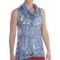TravelSmith Drape Neck Burnout Shirt - Built-in Tank Top, Sleeveless (For Women)