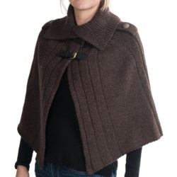 La Fiorentina Wool Capelet Sweater - Leather Strap (For Women)