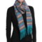La Fiorentina Striped Scarf with Fringe - Wool-Cashmere (For Women)