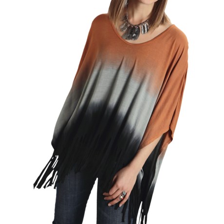 Roper Ombre Poncho - Rayon, 3/4 Sleeve (For Women)