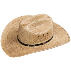 Justin Ambush Cowboy Hat - Palm Straw, Cattleman Crown (For Men and Women)