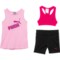 Puma Tank Top, Knit Shorts and Sports Bra Set (For Little Girls)
