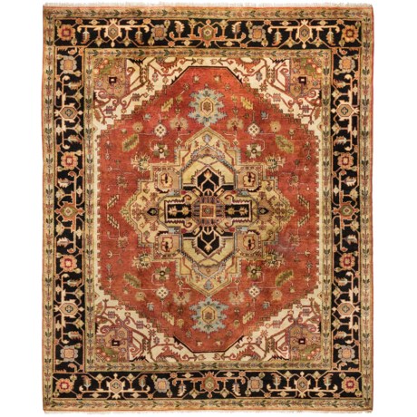 HRI Serapi Hand-Knotted Wool Pile Area Rug - 9x12’, Heritage Collection