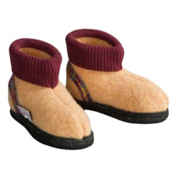 Wesenjak Slipper Booties with Cuff -  Boiled Wool (For Kids)