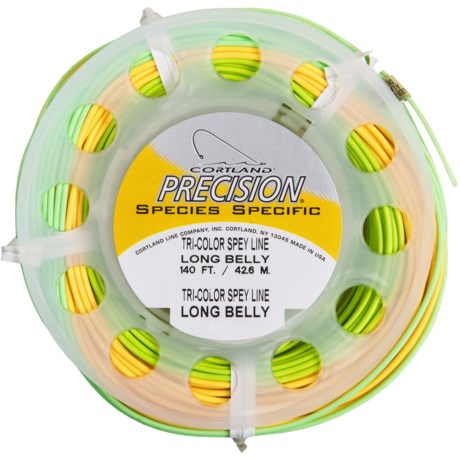 Cortland Precision Spey Long Belly Double-Handed Fly Fishing Line - Weight Forward, Floating, 140‘