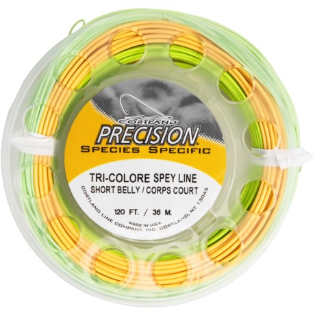Cortland Precision Spey Short Belly Double-Handed Fly Fishing Line - Weight forward, Floating, 120’