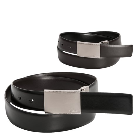 Calvin Klein Feather Edge Leather Belt - Reversible (For Men)