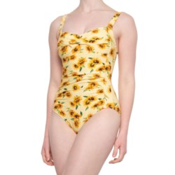 Nip Tuck Swim Joanne Sunflowers Lemon One-Piece Swimsuit