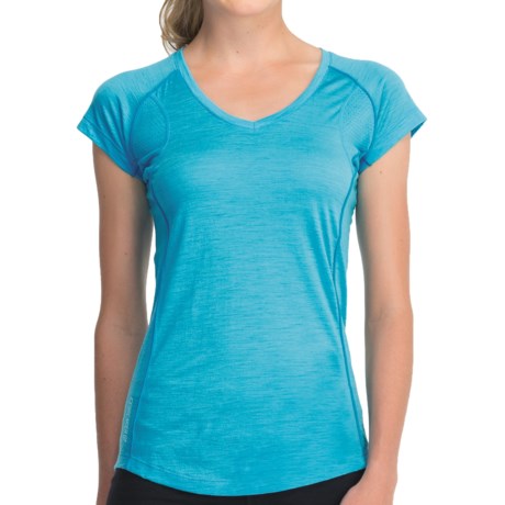 Icebreaker GT Flash T-Shirt - Merino Wool, UPF 40+, V-Neck, Short Sleeve (For Women)