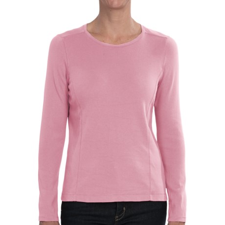 Specially made Cotton Crew Neck T-Shirt - Long Sleeve (For Women)