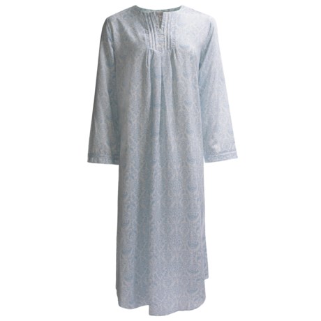 Carole Hochman Brushed-Back Satin Nightgown - Long Sleeve (For Women)