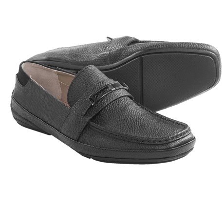Calvin Klein Finley Tumbled Leather Loafers (For Men)