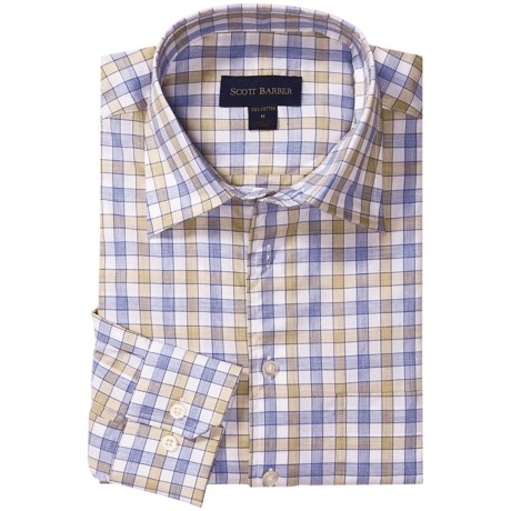 Scott Barber Christopher Poplin Check Shirt - Long Sleeve (For Men)