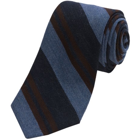 Altea Senna 2 Wide Stripe Tie - Wool-Silk (For Men)