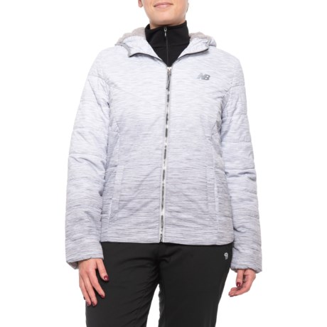 New Balance Printed Cire Hooded Puffer Jacket - Insulated, Sherpa Lined (For Women)