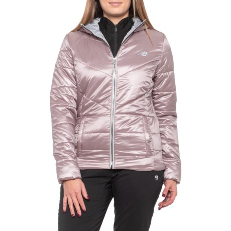 New Balance Iridescent Cire Puffer Hooded Jacket - Insulated (For Women)