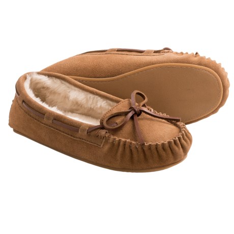 Clarks Plush Moc Slippers - Suede (For Women)