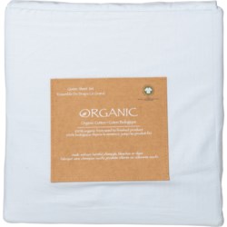 Organic Queen Cotton Sheet Set - Country Air Blue