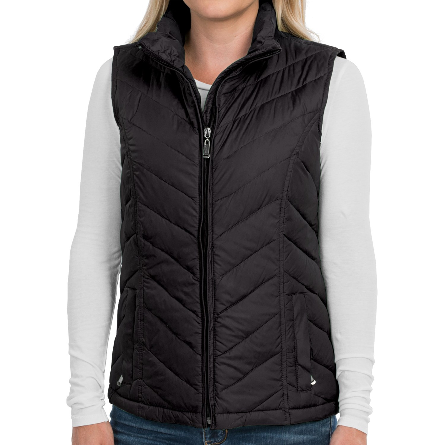 Packable Down Chevron Vest (For Women) 7602T 65