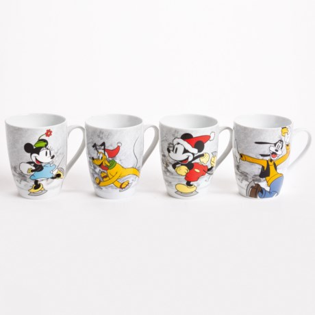 Disney Vintage Christmas Coffee/Tea Mugs - Porcelain, Set of 4