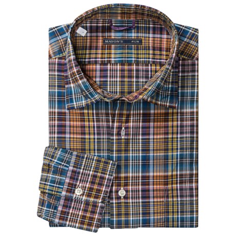 Mason's Mason’s Cotton Plaid Shirt - Long Sleeve (For Men)