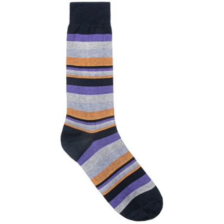Pantherella Bright Stripes Dress Socks - Mid-Calf (For Men)