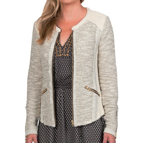 Lucky Brand Metallic Jacket - French Terry Knit, Full Zip (For Women)