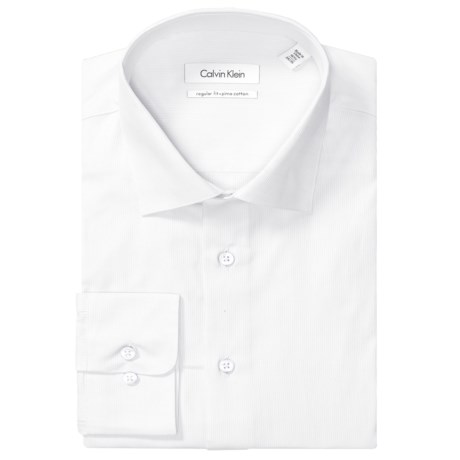 Calvin Klein Basic Regular Fit Dress Shirt - Spread Collar, Long Sleeve (For Men)