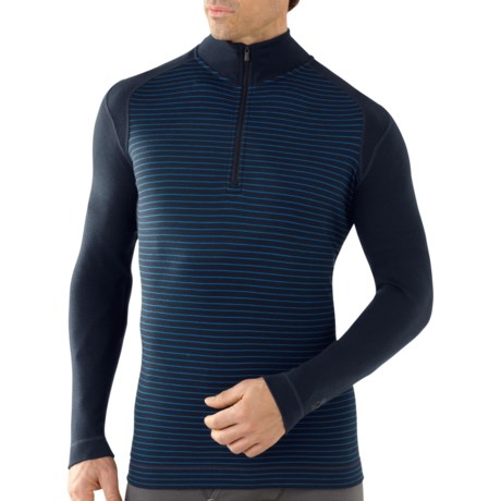 SmartWool NTS Midweight Pattern Base Layer Top - Merino Wool, Zip Neck, Long Sleeve (For Men)
