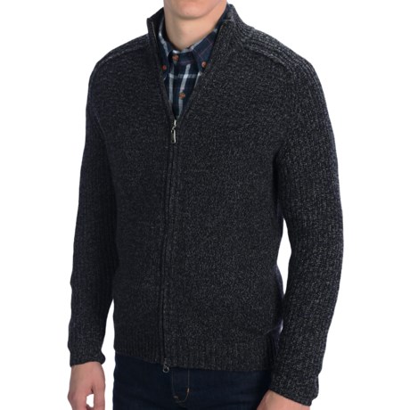 Forte Cashmere Saddle Shoulder Mixed Texture Sweater (For Men)