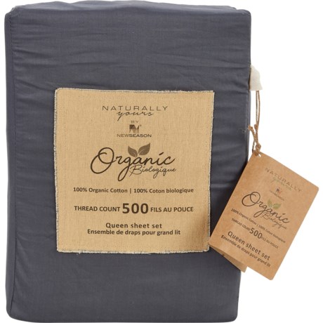 Naturally Yours Queen Organic Cotton Luxurious Sheet Set - 500 TC