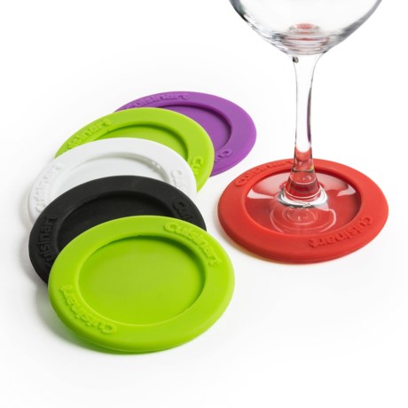 Cuisinart Assorted Color Slip-On Wine Coasters - 6-Pack, Silicone