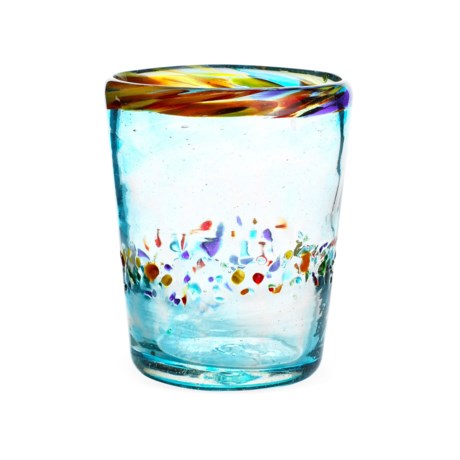 Global Amici Del Sol Collection Handmade Double Old-Fashioned Glass - Recycled Materials