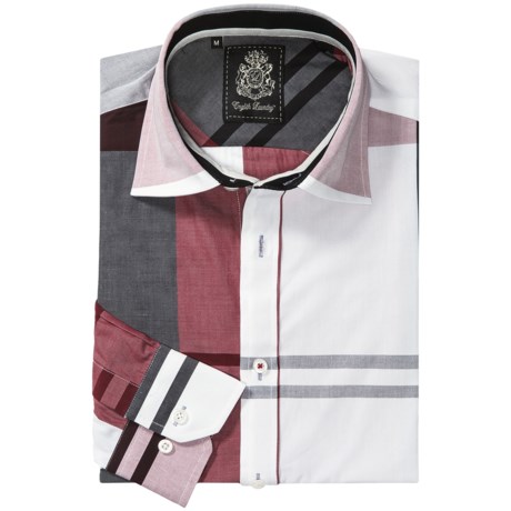 English Laundry Large Windowpane Sport Shirt - Long Sleeve (For Men)