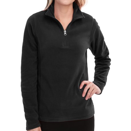 Specially made Microfleece Pullover Jacket - Zip Neck, Long Sleeve (For Women)